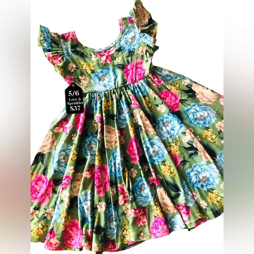 Empire floral twirl dress